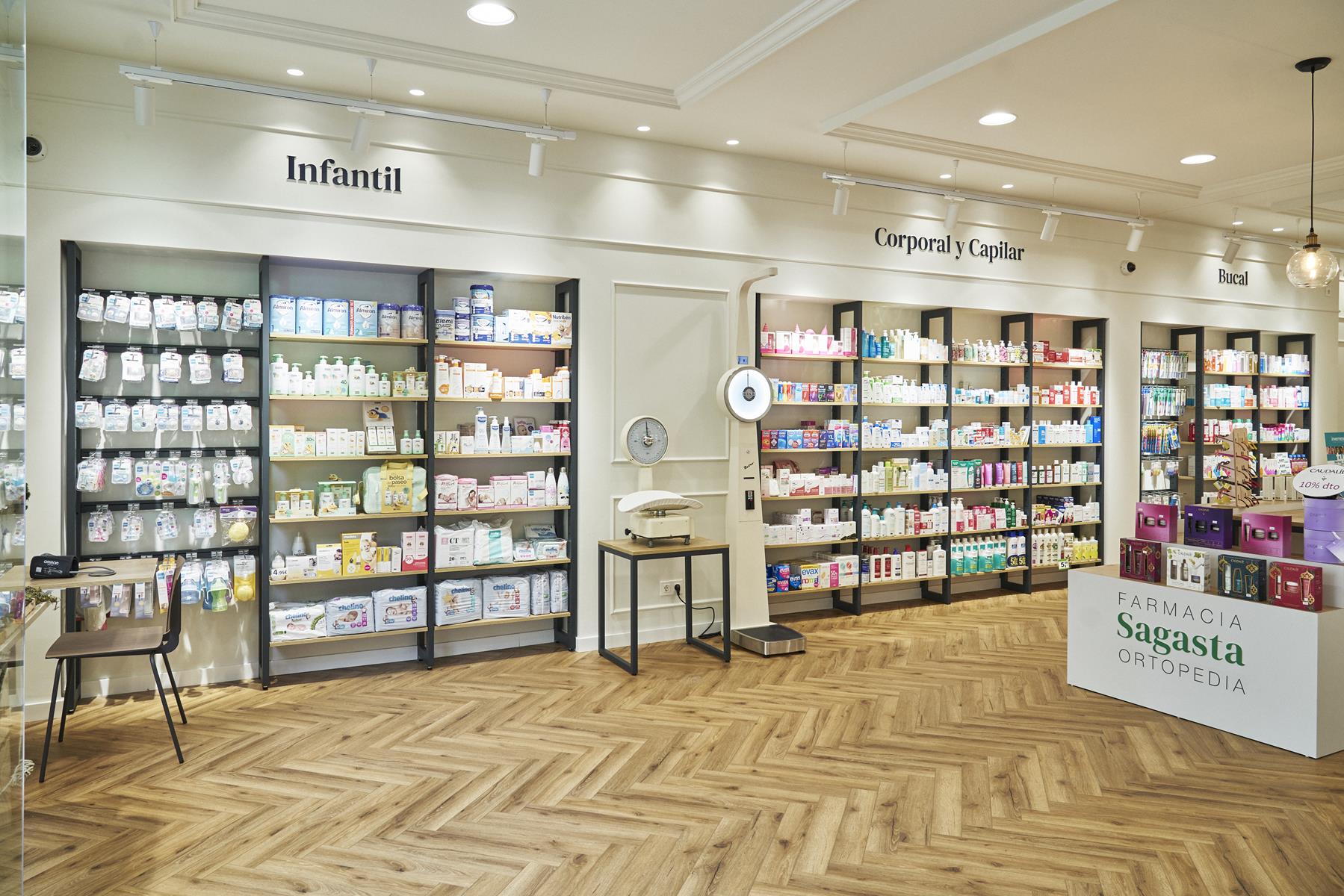 Diseña farmacias modernas y rentables.